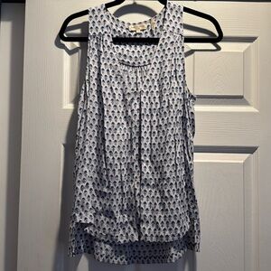 Blue and white Rebecca Taylor sleeveless top
